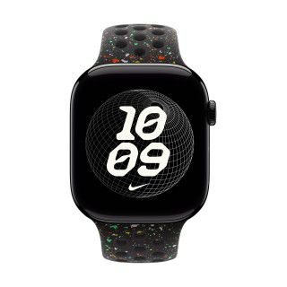 Apple MGC24ZM/A accessoire intelligent à porter sur soi Bande Noir Aluminium, Fluoroélastomère