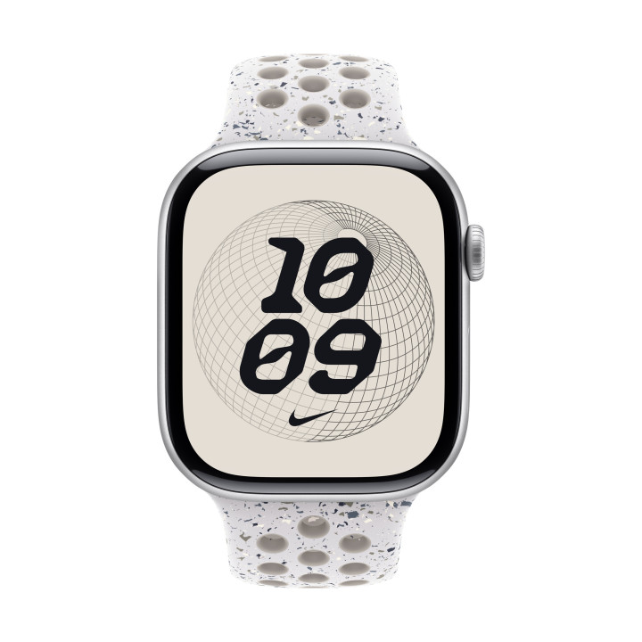 Apple Nike Sport Band Bande Gris Aluminium, Fluoroélastomère