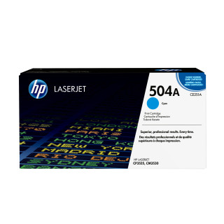 HP 504A toner LaserJet cyan authentique