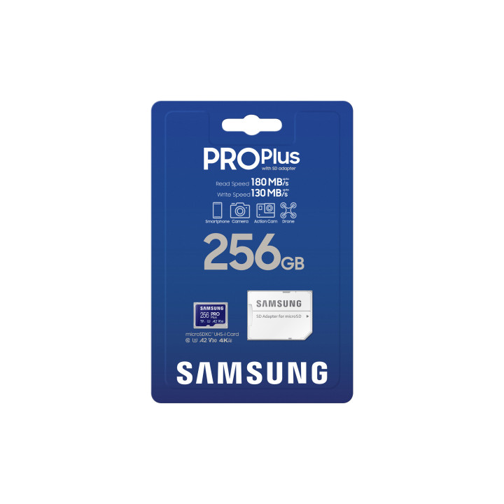 Samsung PRO Plus MB-MD256SA/EU mémoire flash 256 Go MicroSDXC UHS-I Classe 3