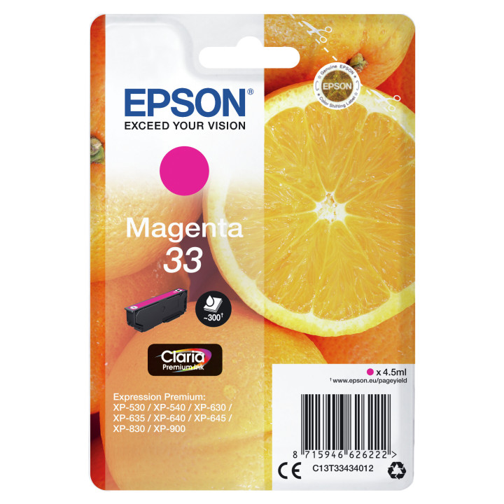 Epson Oranges Encre magenta Claria Premium 33