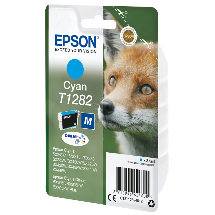 Epson Fox Encre cyan DURABrite Ultra Renard T1282