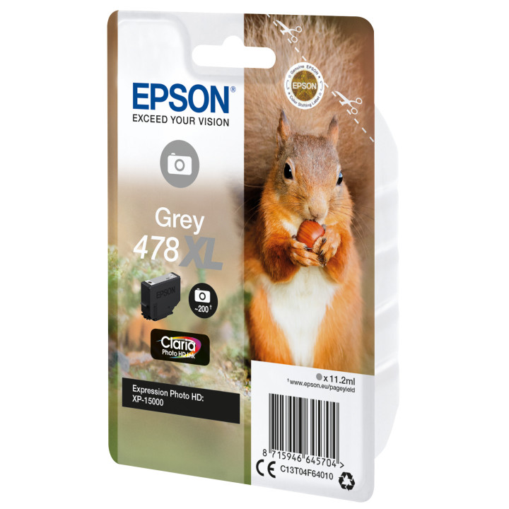 Epson Squirrel Encre grise Claria Photo HD Écureuil 478XL