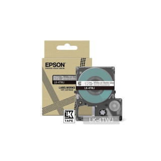 Epson Matte Tape – Clear/White 12mm(8m) – LK-4TWJ