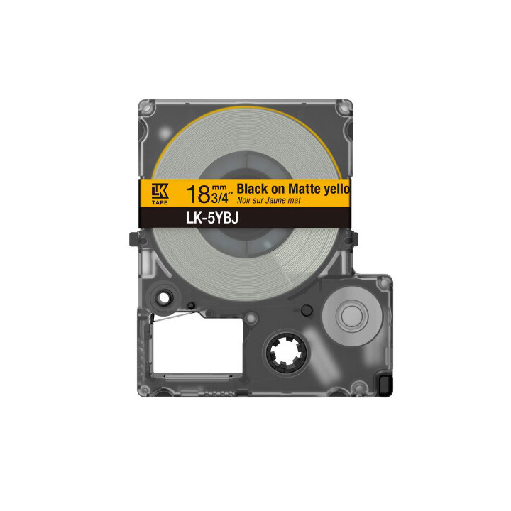 Epson Matte Tape – Yellow/Black 12mm(8m) – LK-4YBJ