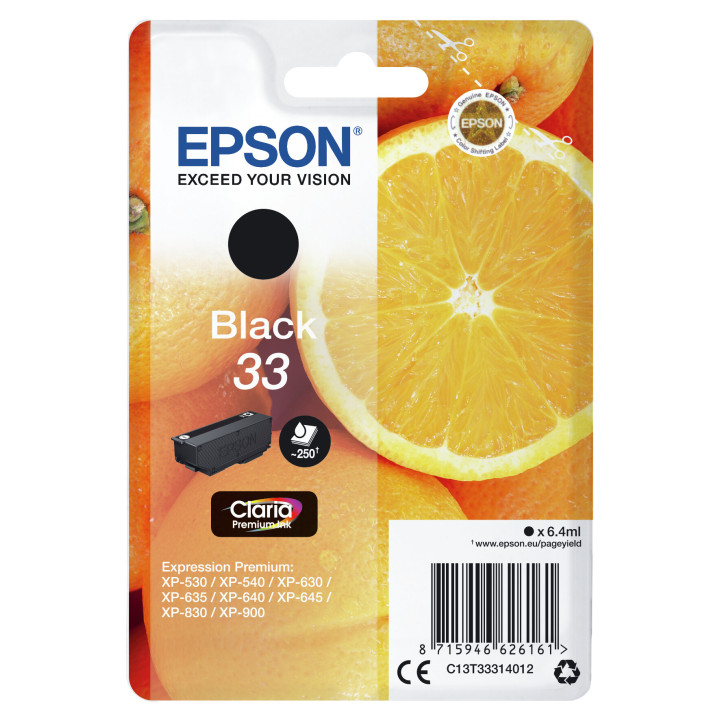Epson Oranges Encre noire Claria Premium 33