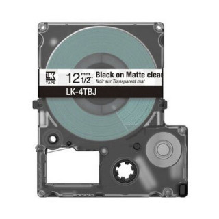 Epson Matte Tape – Clear/Black 12mm(8m) – LK-4TBJ