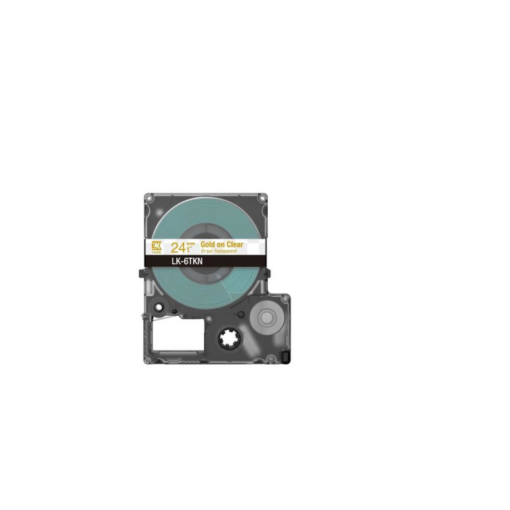 Epson Metallic Tape – Clear/Gold 24mm(9m) – LK-6TKN