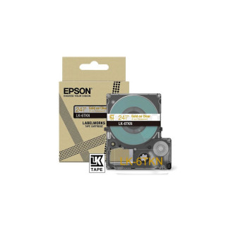 Epson Metallic Tape – Clear/Gold 24mm(9m) – LK-6TKN