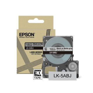 Epson Matte Tape – Grey/Black 18mm(8m) – LK-5ABJ