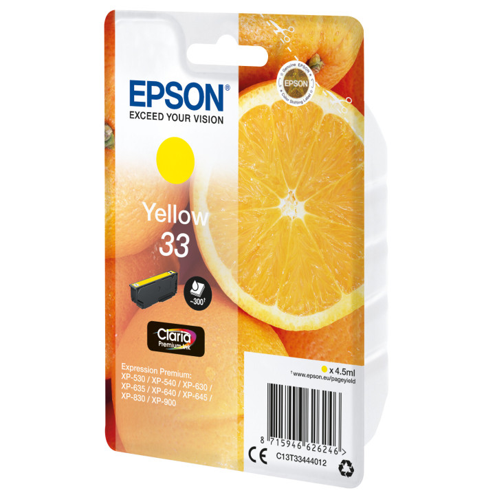 Epson Oranges Encre jaune Claria Premium 33
