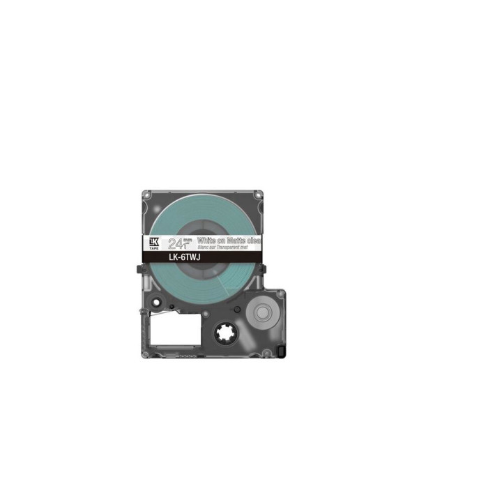 Epson Matte Tape – Clear/White 24mm(8m) – LK-6TWJ