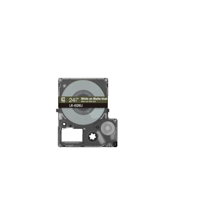 Epson Matte Tape – Khaki/White 24mm(8m) – LK-6QWJ