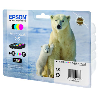 Epson Polar bear Encre Claria Premium multipack 4 couleurs Ours Polaire 26