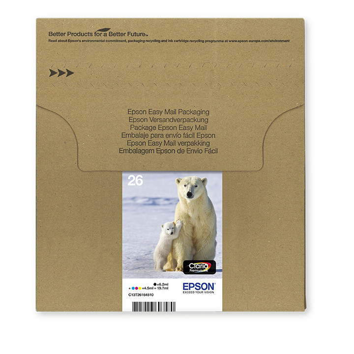 Epson Polar bear Encre EasyMail Claria Premium multipack 4 couleurs Ours Polaire 26