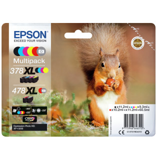 Epson Squirrel Encre Claria Photo HD multipack 6 couleurs Écureuil 378XL/478XL
