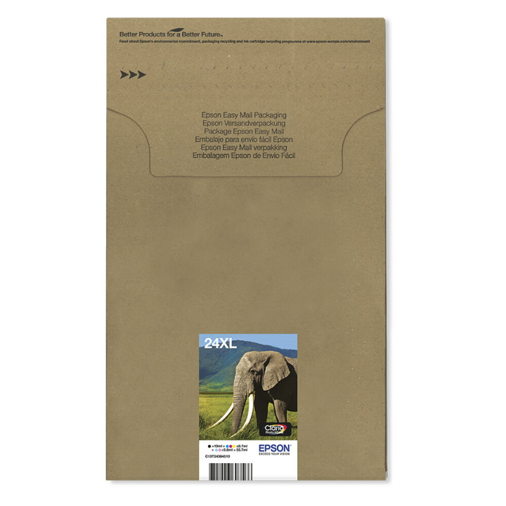 Epson Encre EasyMail Claria Photo HD multipack 6 couleurs Éléphant 24XL