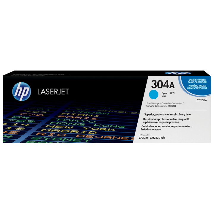 HP 304A toner LaserJet cyan authentique