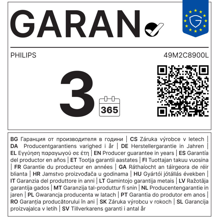 Philips Evnia 8000 49M2C8900L/00 écran plat de PC 124,2 cm (48.9") 5120 x 1440 pixels Dual QHD QD-OLED Blanc