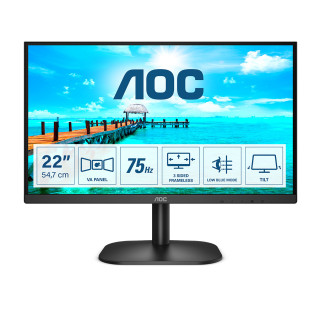 AOC B2 22B2DA écran plat de PC 54,6 cm (21.5") 1920 x 1080 pixels Full HD LED Noir