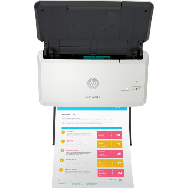 HP Scanjet Pro 2000 s2 Sheet-feed Scanner Alimentation feuille à feuille de scanner 600 x 600 DPI A4 Noir, Blanc