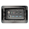 StarTech.com Boîtier de connectivité pour table de conférence - Station d'accueil escamotable - 4K HDMI et Power Delivery