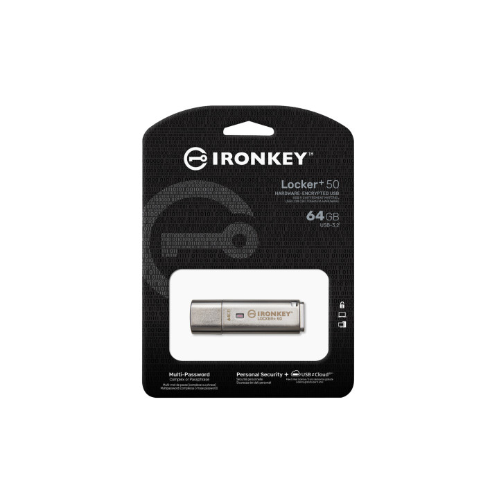 Kingston Technology IronKey 64 Go IKLP50 AES USB, w/256bit Encryption