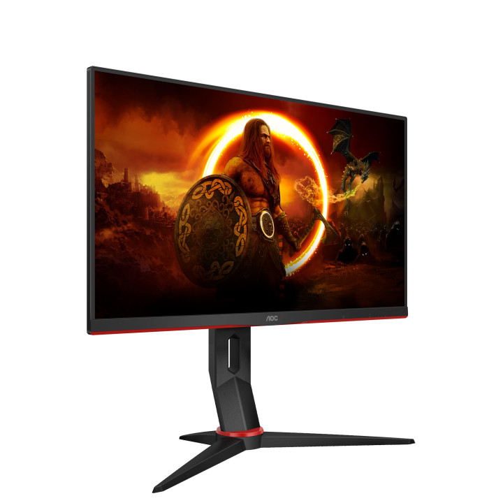 AOC G2 24G2U5/BK écran plat de PC 60,5 cm (23.8") 1920 x 1080 pixels Full HD LED Noir, Rouge