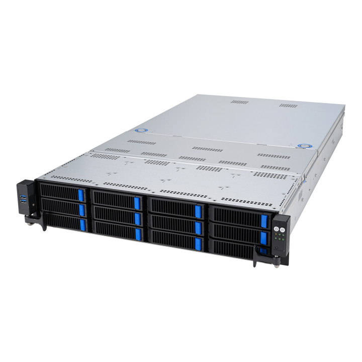 ASUS RS720A-E12-RS12 Socket SP5 Rack (2 U) Noir, Acier