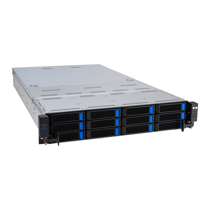 ASUS RS720A-E12-RS12 Socket SP5 Rack (2 U) Noir, Acier