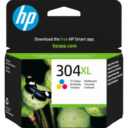 HP 304XL Cartouche d’encre trois couleurs grande capacité authentique
