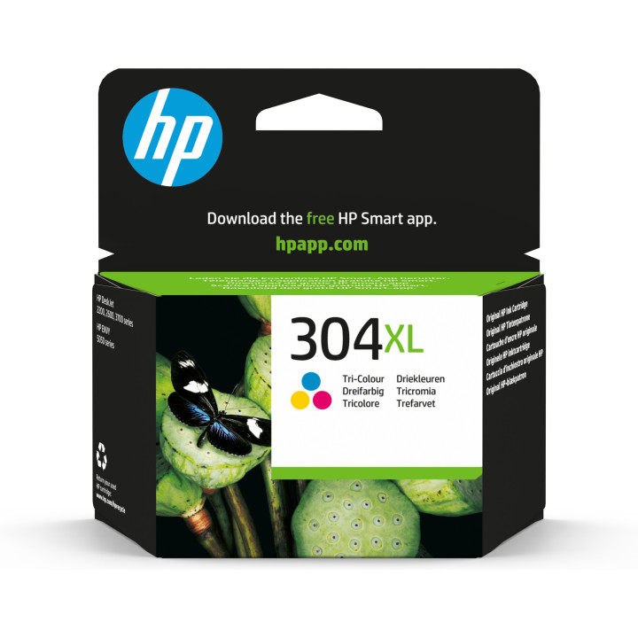 HP 304XL Cartouche d’encre trois couleurs grande capacité authentique