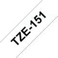 Brother TZe-151 - Cassette à ruban pour étiqueteuse originale – Transparent, 24 mm de large