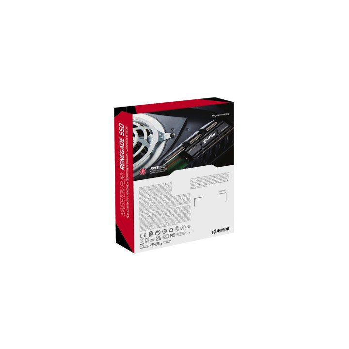Kingston Technology 2000G RENEGADE PCIe 4.0 NVMe SSD W/ Radiateur de dissipation thermique