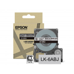 Epson C53S672088 ruban d'étiquette Noir sur gris LK