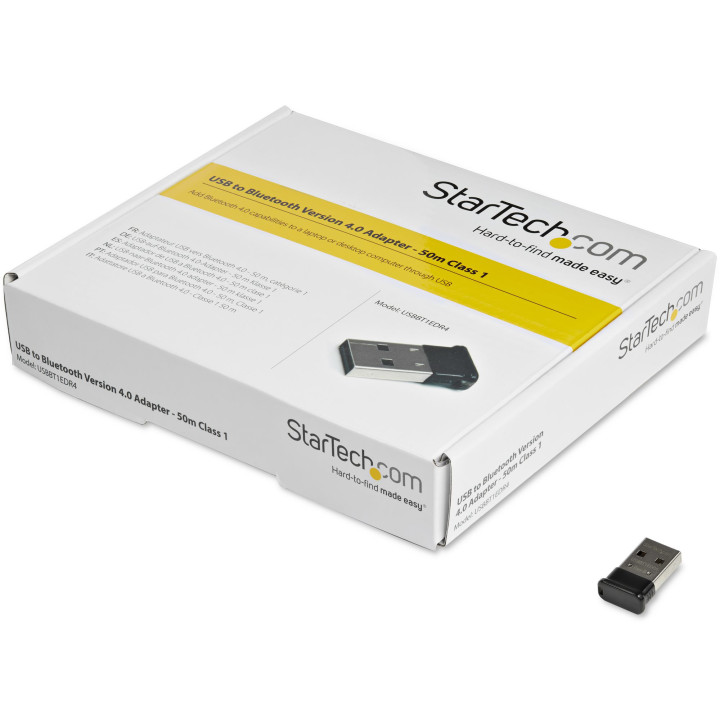 StarTech.com Mini Adaptateur USB Bluetooth 4.0 - Mini Dongle Sans Fil EDR Classe 1 - 50m