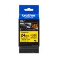 Brother TZe-FX651 - Ruban flexible pour étiqueteuse original – Noir sur jaune, 24 mm de large