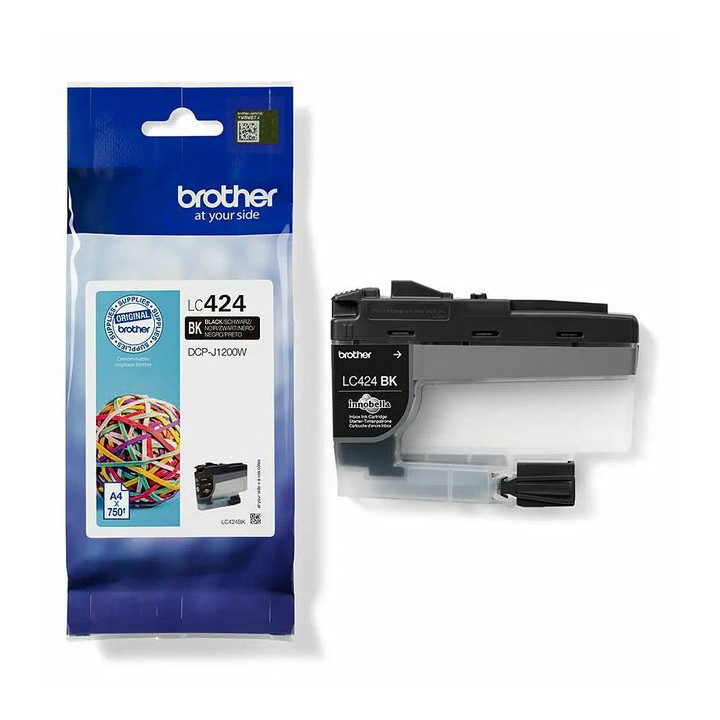 Brother LC424BK - Cartouche d'encre transparente - Noir