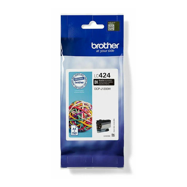 Brother LC424BK - Cartouche d'encre transparente - Noir