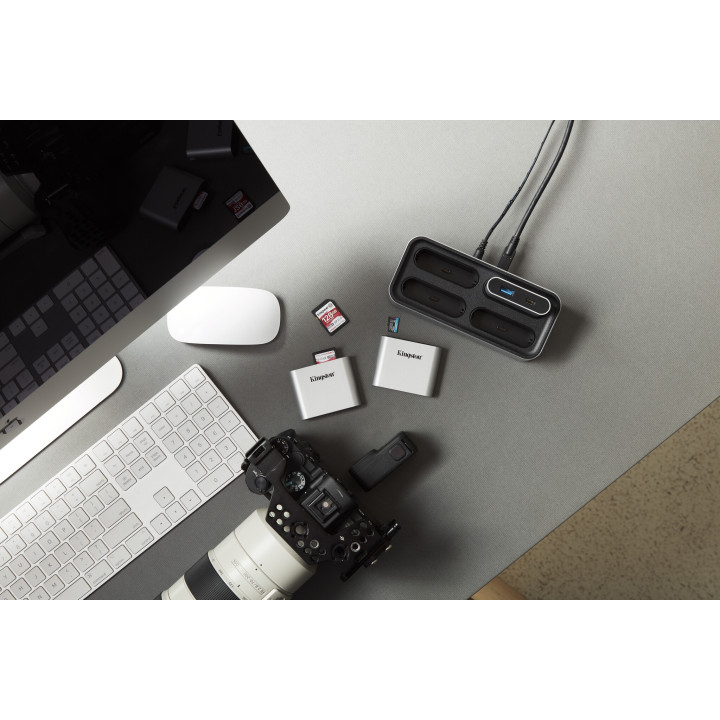 Kingston Technology Lecteur de cartes SDHC/SDXC UHS-II USB3.2 Gen1 Workflow à double logement