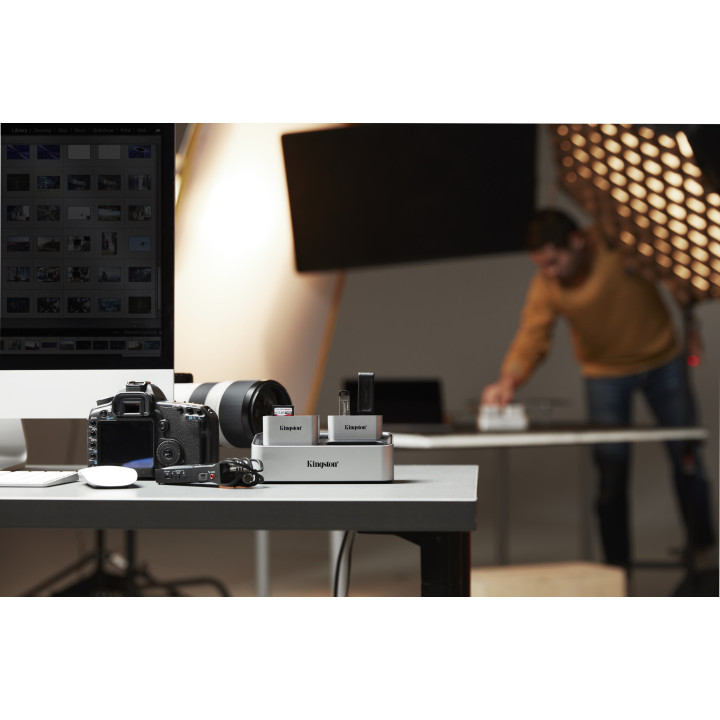 Kingston Technology Lecteur de cartes microSDHC/SDXC UHS-II USB3.2 Gen1 Workflow à double logement