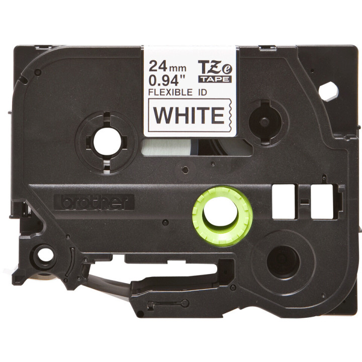 Brother TZe-FX251 - Cassette à ruban pour étiqueteuse originale – Noir sur blanc, 24 mm de large