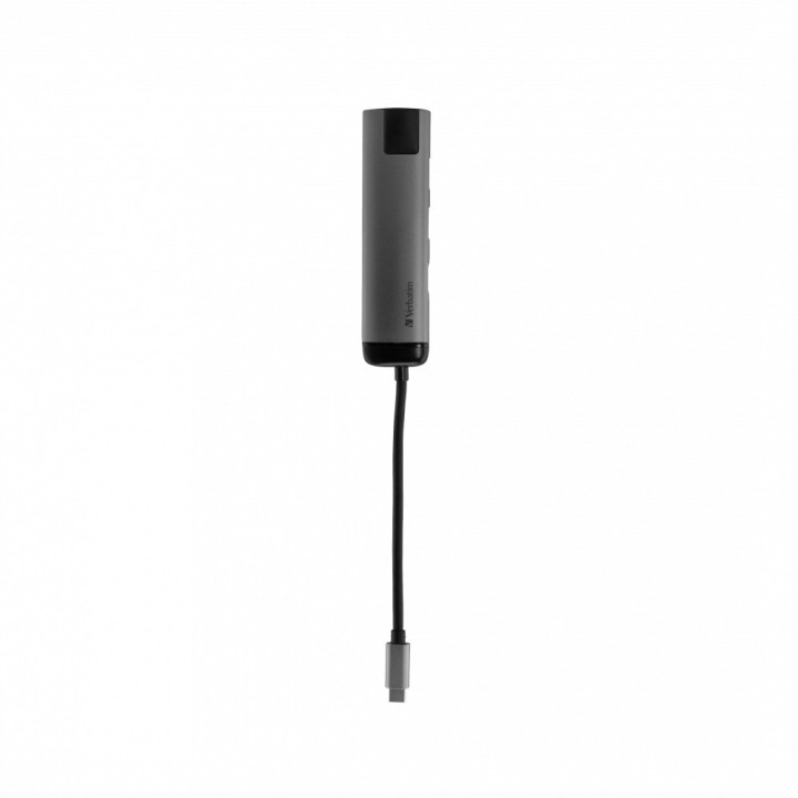 Verbatim 49141 station d'accueil USB 3.2 Gen 1 (3.1 Gen 1) Type-C Noir, Argent