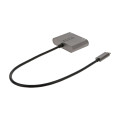 StarTech.com Adaptateur multiport USB C, USB-C vers vidéo HDMI 4K, 100W PD Pass-Through, Hub USB 3.0 5Gbps (1xType-C/1xA), Min