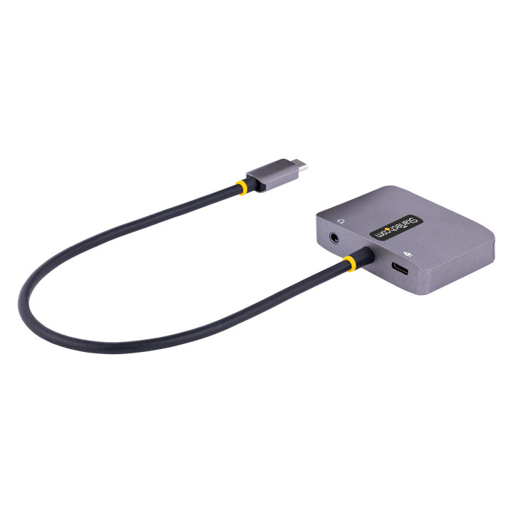 StarTech.com Adaptateur USB C vers HDMI VGA avec Sortie Audio 3,5 - Adaptateur Multiport USB C - Adaptateur USB Type-C, 4K 60Hz