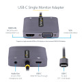 StarTech.com Adaptateur USB C vers HDMI VGA avec Sortie Audio 3,5 - Adaptateur Multiport USB C - Adaptateur USB Type-C, 4K 60Hz