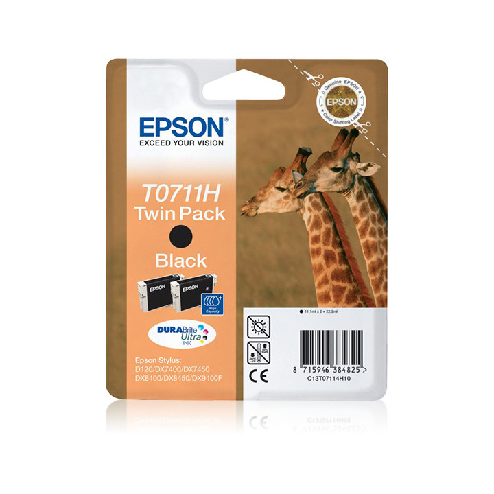 Epson Giraffe Double pack "Girafe" (T0711H) - Encre DURABrite Ultra N (HC)