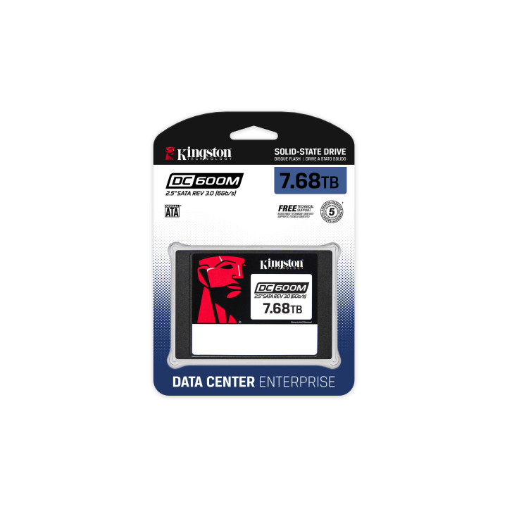 Kingston Technology SSD SATA Enterprise DC600M (usage mixte) 2,5” de 7 680 Go