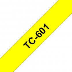 Brother TC-601 ruban d'étiquette Noir sur jaune
