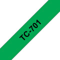 Brother TC-701 ruban d'étiquette Noir sur vert